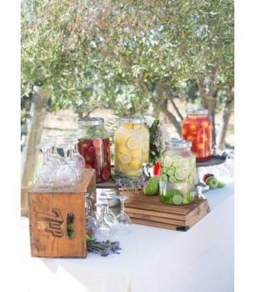 Notre Ice tea bio maison (Fontaine en verre)